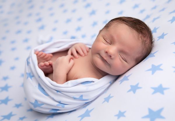 blue star newborn nursery photo
